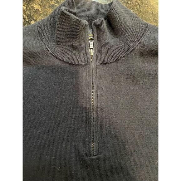 Brooks Brothers Men's XL Navy Blue Half-Zip Pullover Sweater - Picture 3 of 5